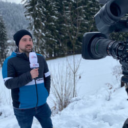 Reporter für Servus um Zwei bei Wintereinbruch, 2023