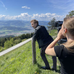TV-Produktion in der Natur am Berg