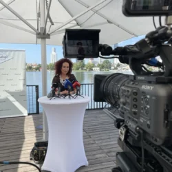 Dreh für RTL Exklusiv/Explosiv/News, Tod von Richard Lugner in Wien, 2024
